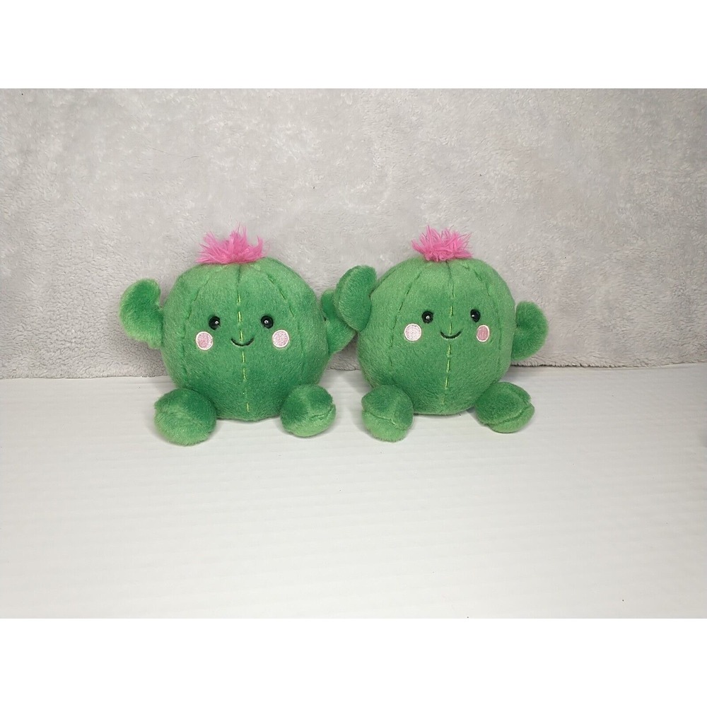 Aurora World Plush Palm Pals PRICKLES the Cactus (5 inch)  Stuffed Toy Lot of 2‎